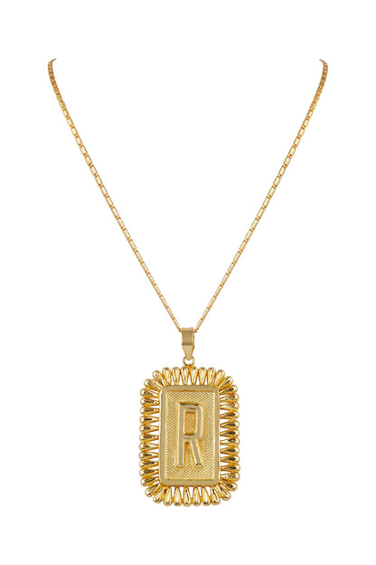 Gold Finish Pendant Necklace
