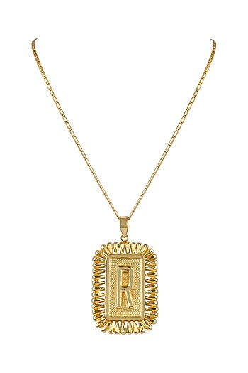 Gold Finish Pendant Necklace