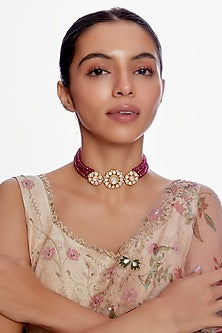 Gold Plated Moissanite Diamond Choker Necklace in Sterling Silver