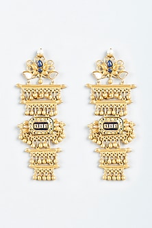Gold Finish Dangler Earrings