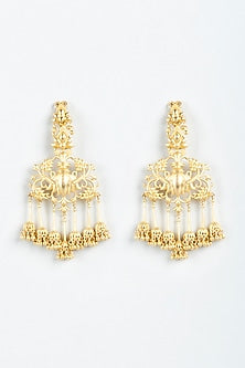 Gold Finish Dangler Earrings