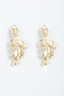 Gold Finish Dangler Earrings