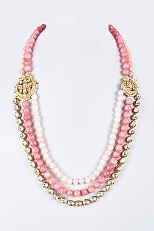 Pink Beaded & Semi-Precious Stone Mala