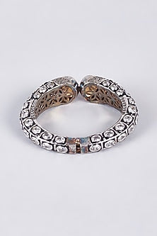 Black Rhodium Finish Champagne Zircon Kada