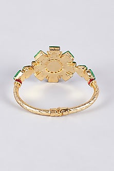 Gold Finish Kundan Polki Bangle