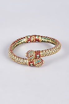 Gold Finish Temple Bangle