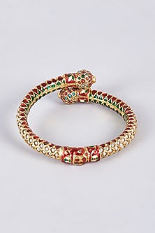Gold Finish Temple Bangle
