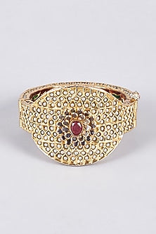 Gold Finish Temple Bangle