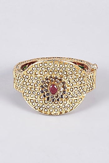 Gold Finish Temple Bangle