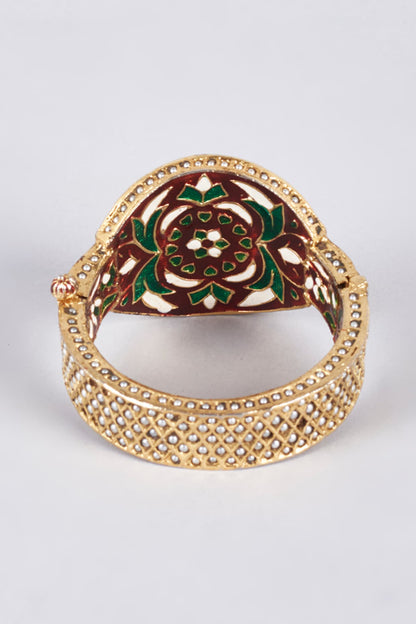 Gold Finish Temple Bangle