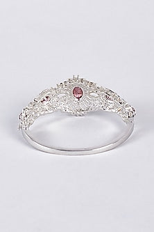 Two-Tone Finish Purple Stone & Zircon Kada