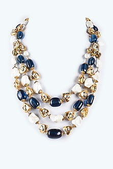 Blue Semi-Precious Stones Beaded Mala