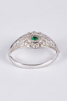 White Finish Green Zircon Kada