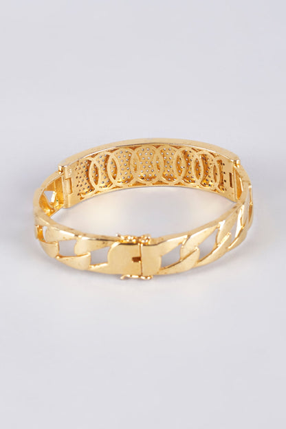 Two Tone Finish Zircon Kada