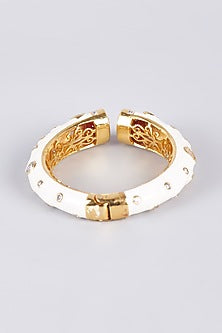 Gold Finish Enameled Kada