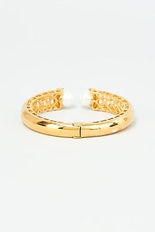Gold Finish Zircon Bangle