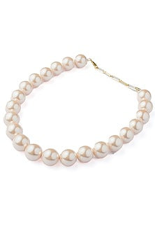 White Pearl Floral Necklace