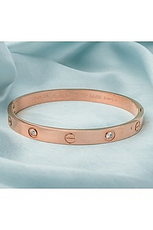Rose Gold Finish Floral Kada