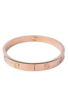 Rose Gold Finish Floral Kada