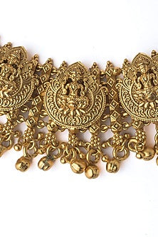 Gold Finish Choker Necklace Set