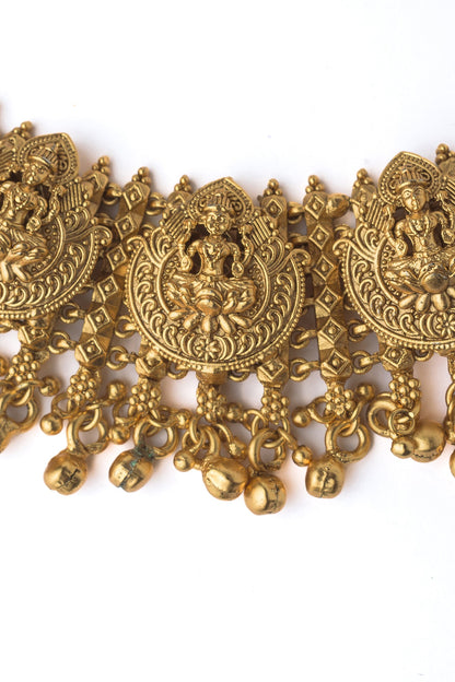 Gold Finish Choker Necklace Set