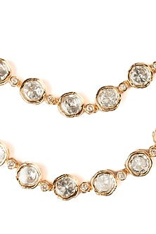 Gold Finish Diamond Layered Necklace Set