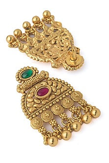 Gold Finish Long Necklace Set