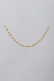 Gold Finish Kundan Polki Mathapatti