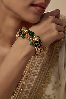 Gold Finish Zircon Kada