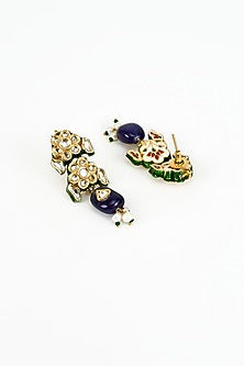 Gold Finish Kundan Polki Choker Necklace Set