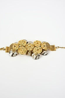 Gold Finish Kundan Polki Bangle