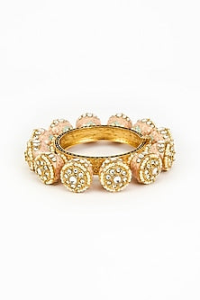 Gold Finish Kundan Polki Bangle