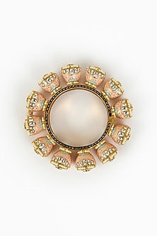 Gold Finish Kundan Polki Bangle
