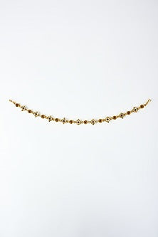 Gold Finish Kundan Polki Mathapatti