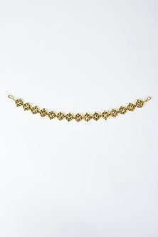 Gold Finish Kundan Polki Mathapatti