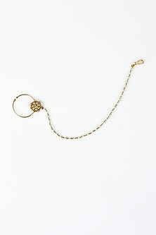 Gold Finish Kundan Polki Nath