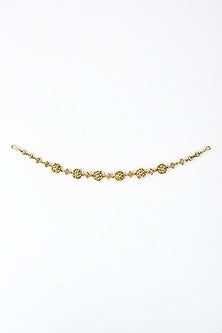 Gold Finish Kundan Polki Mathapatti