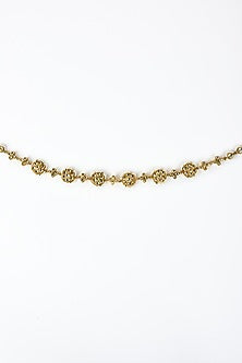 Gold Finish Kundan Polki Mathapatti