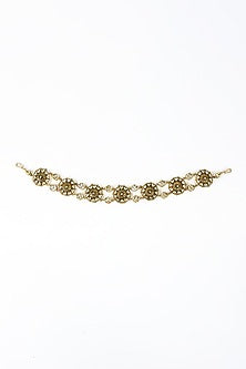 Gold Finish Kundan Polki Mathapatti