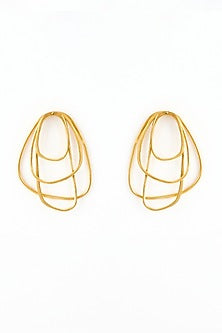 Gold Finish Dangler Earrings