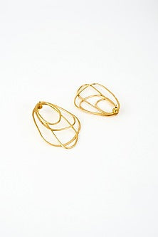 Gold Finish Dangler Earrings