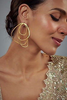Gold Finish Dangler Earrings