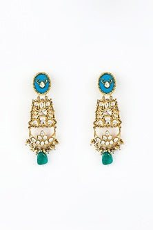 Gold Finish Kundan Polki Choker Necklace Set