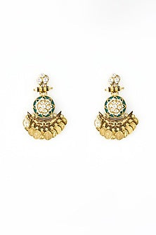 Gold Finish Kundan Polki Choker Necklace Set
