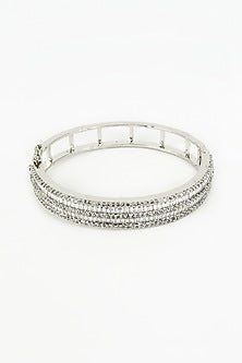 White Finish Zircon Bangle