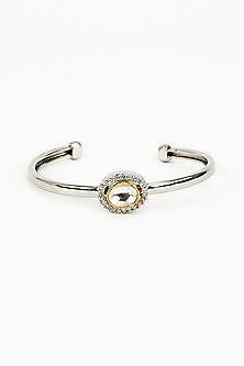 White Finish Zircon Bangle