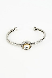 White Finish Zircon Bangle