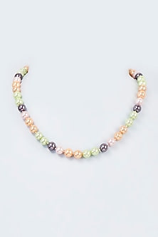 Gold Finish Pearl Mala Necklace