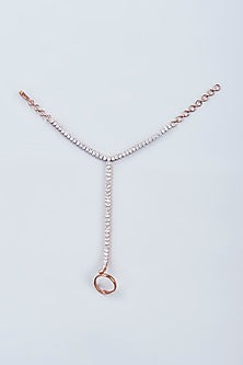Rose Gold Finish Zircon & Diamonds Hand Harness