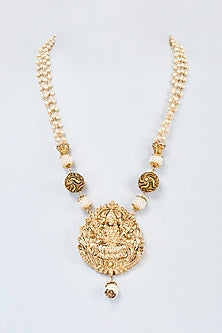 Gold Finish Pearl Mala